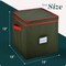 Christmas Ornament Storage - Stores upto 64 Holiday Ornaments, Adjustable Dividers, Two Handles. Storage Box Keeps Holiday Decorations Clean and Dry for Next Season. (Green)
